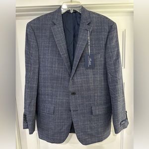 Ralph Lauren Men's Niko12FAD060 Wool-Silk-Linen Blend Coat Bright Navy 44Reg